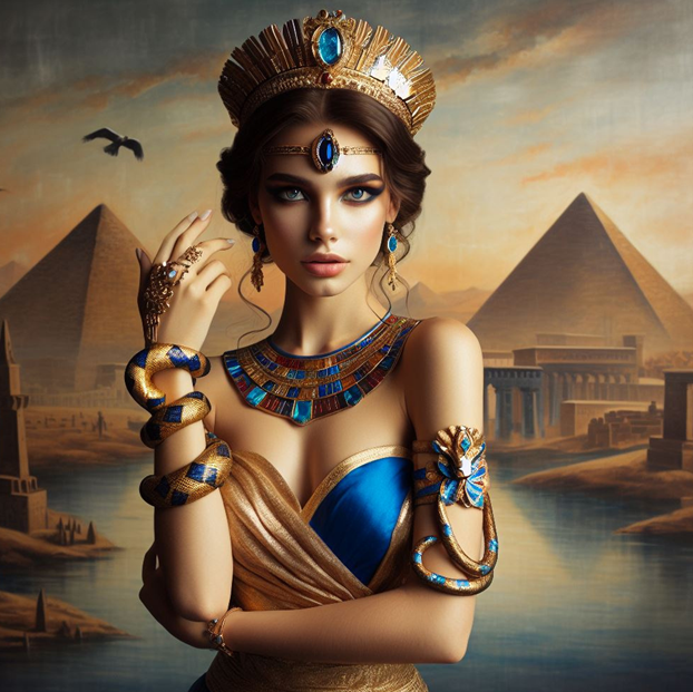 3. kép – Kleopátra, mint egyiptomi influenszer – Főnix csapat