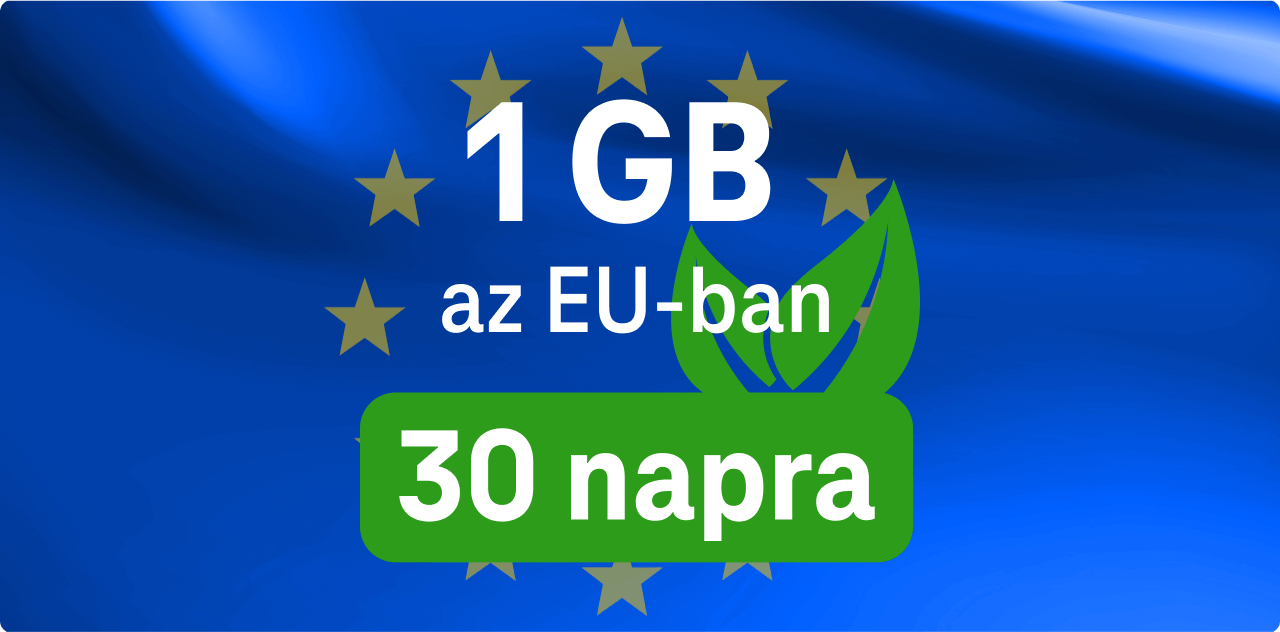 Zöld 1 GB az EU-ban 30 napra