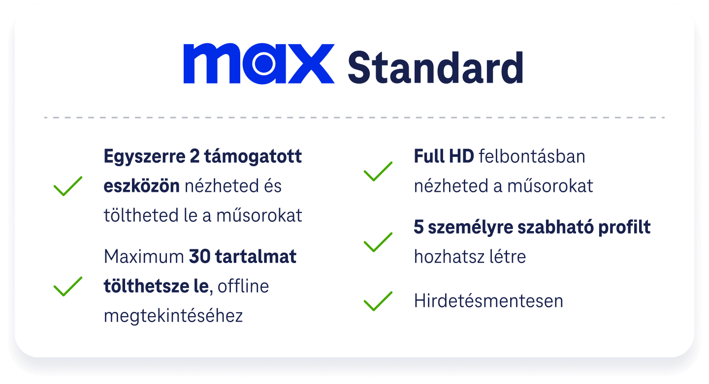 Max Standard díjcsomag